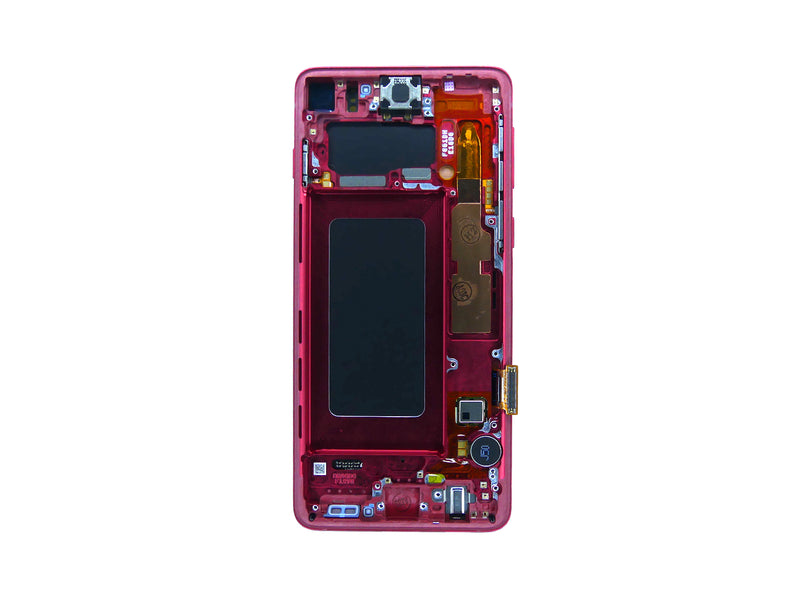 Samsung Galaxy S10 G973F Display And Digitizer With Frame Cardinal Red Service Pack