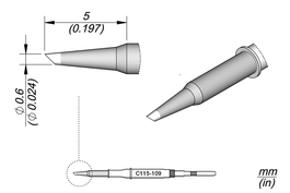 JBC C115109 Cartridge Bevel Ø0.6