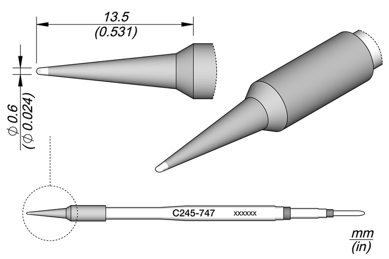 JBC Cartridge Bevel Ø 0.6 (C245747)