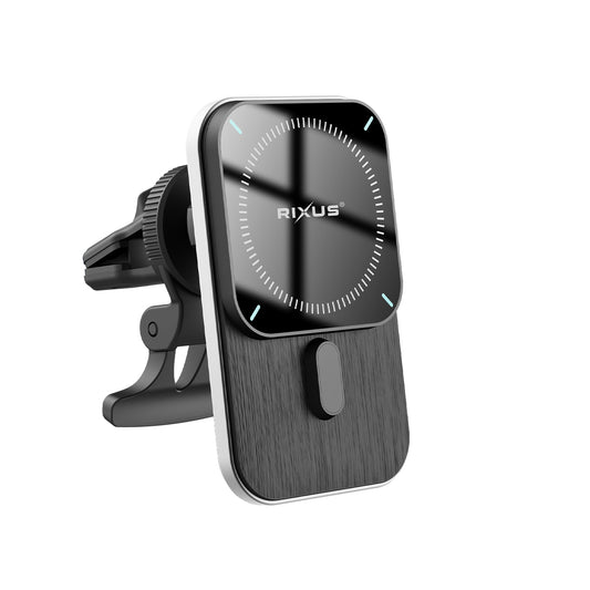 Rixus RXWC14 Wireless Car Charger With MagSafe Compatible 15W Space Gray
