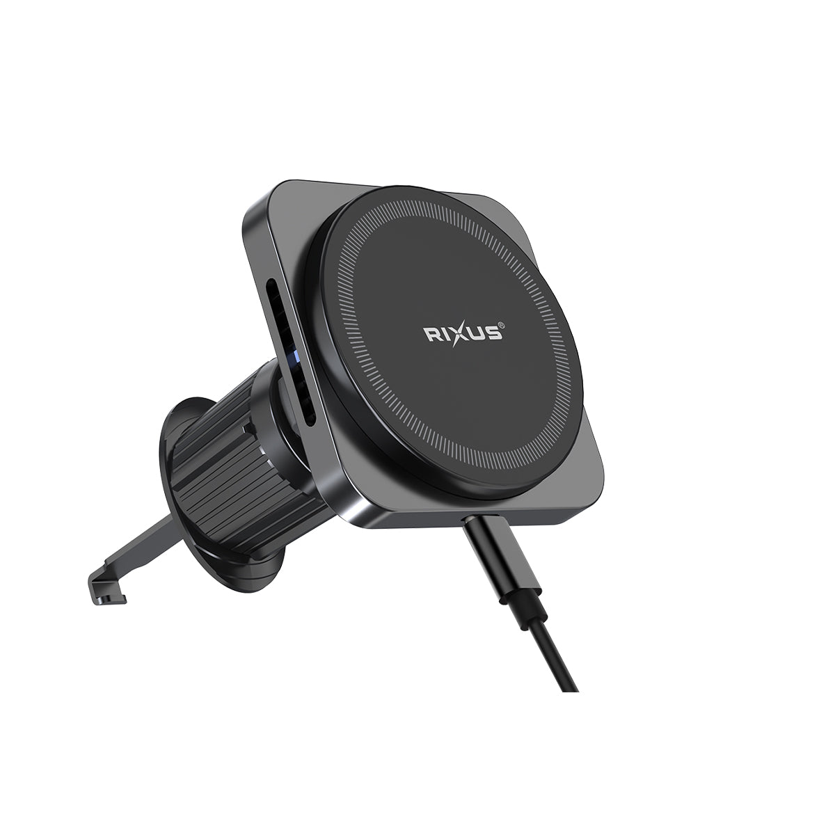 Rixus RXWC20 Wireless Car Charger For MagSafe Compatible Car Mount 15W Space Gray