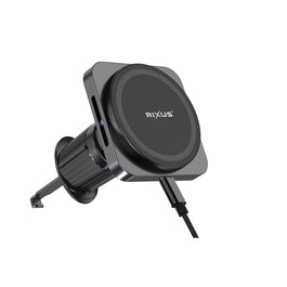 Rixus RXWC20 Wireless Car Charger For MagSafe Compatible Car Mount 15W Space Gray