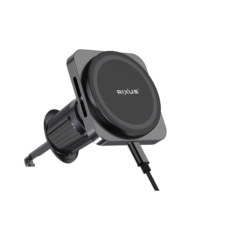 Rixus RXWC20 Wireless Car Charger for Magsafe Car Mount 15W Space Gray