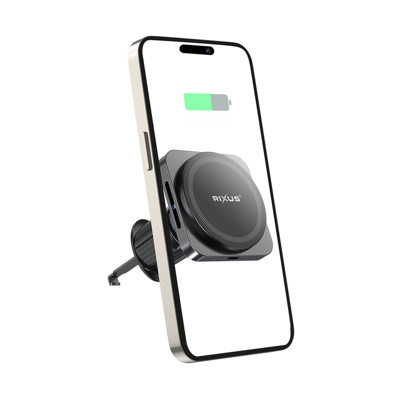 Rixus RXWC20 Wireless Car Charger for Magsafe Car Mount 15W Space Gray