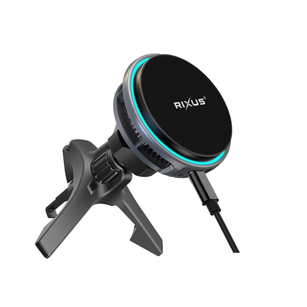 Rixus RXWC21 MagSafe Compatible Car Mount Charger Ice Cooling Fit Black