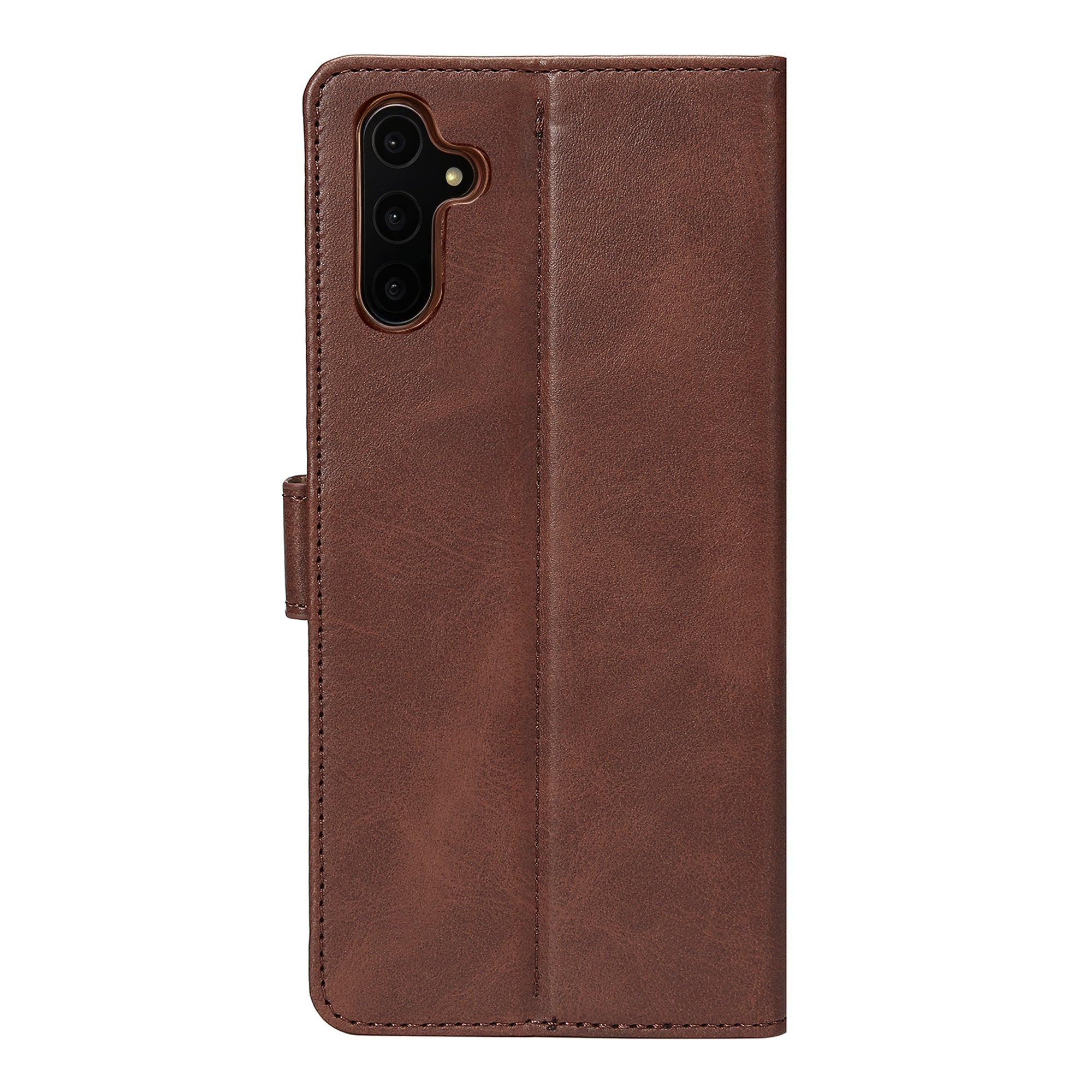 Rixus Bookcase For Samsung Galaxy A14 5G Brown