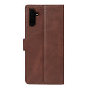 Rixus Bookcase For Samsung Galaxy A14 5G Brown