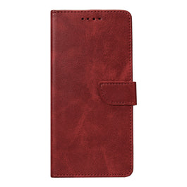 Rixus Bookcase For Samsung Galaxy A14 5G Dark Red