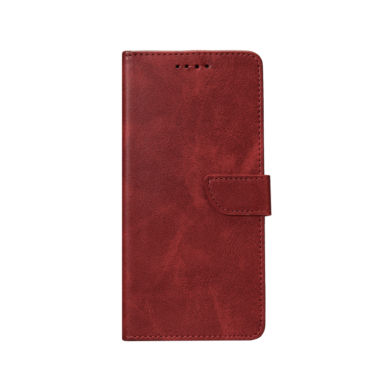 Rixus Bookcase For Samsung Galaxy A14 5G A146B Dark Red