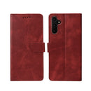 Rixus Bookcase For Samsung Galaxy A14 5G Dark Red