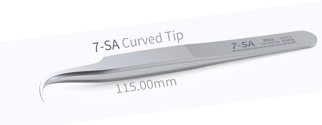 QIANLI MEGA-IDEA 7-SA Curved Tip Tweezer