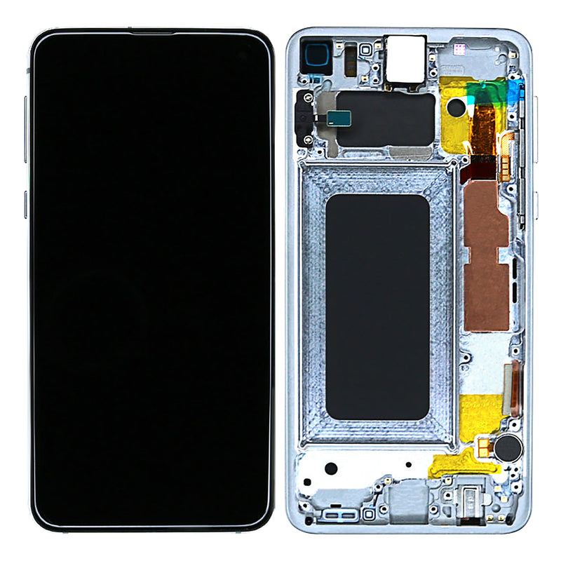 Samsung Galaxy S10e G970F Display And Digitizer With Frame Prism White Service Pack