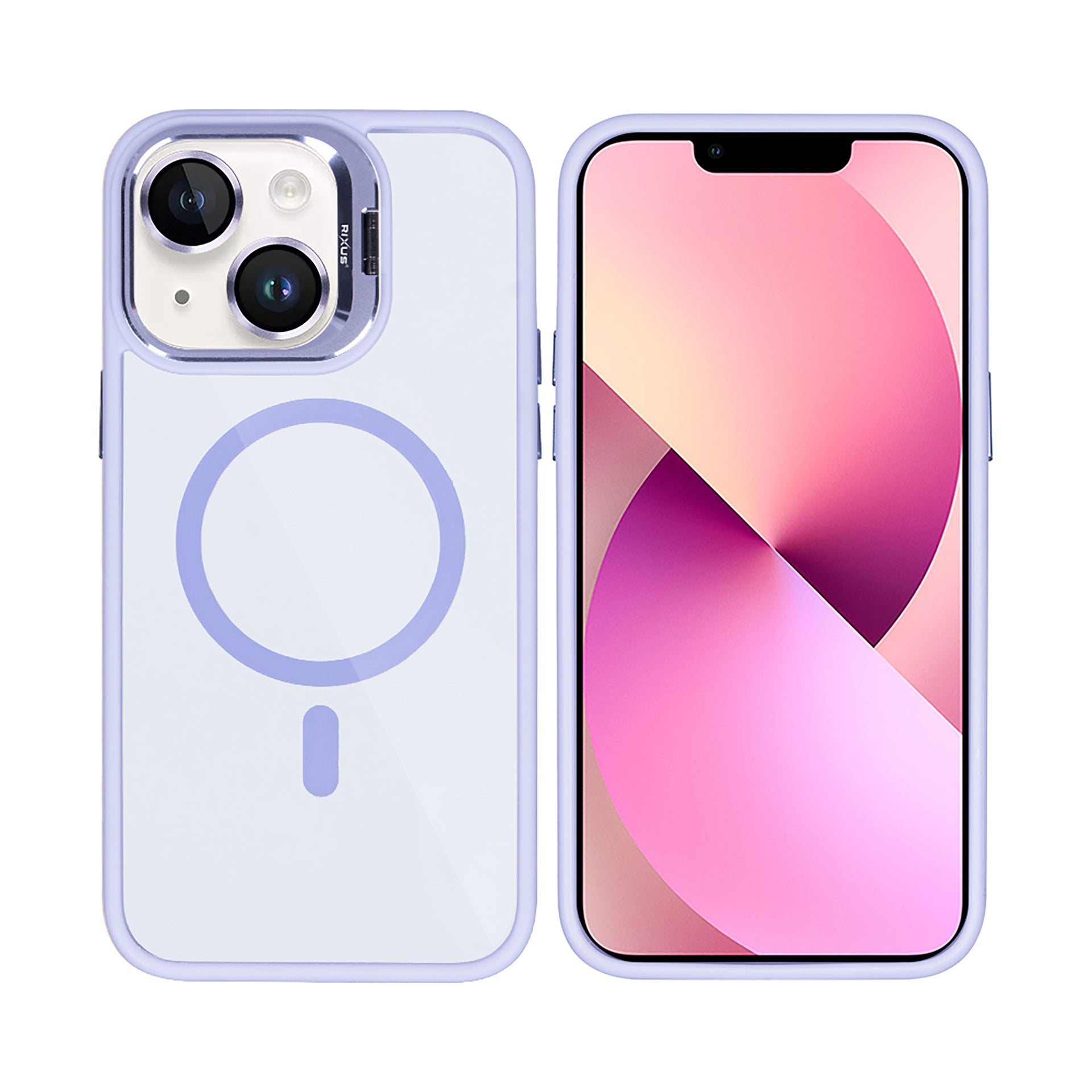 Rixus Classic 03 Case With MagSafe Compatible For Apple iPhone 13 Light Purple