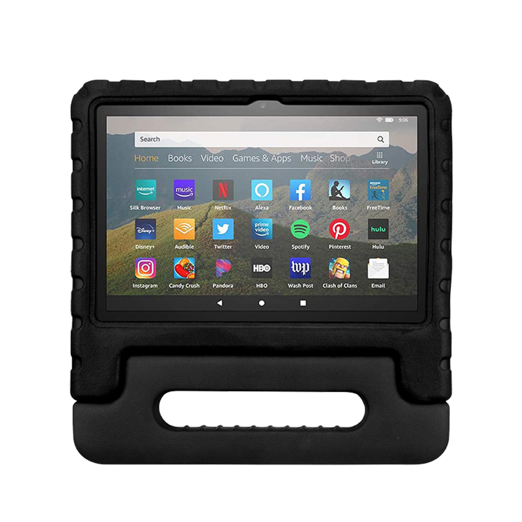 Rixus RXTC06 Tablet Kids Case For Apple iPad Air 1 9.7 inch, iPad 5, iPad 2 9.7 inch, iPad 6, iPad Pro 9.7 inch, iPad 7 Black