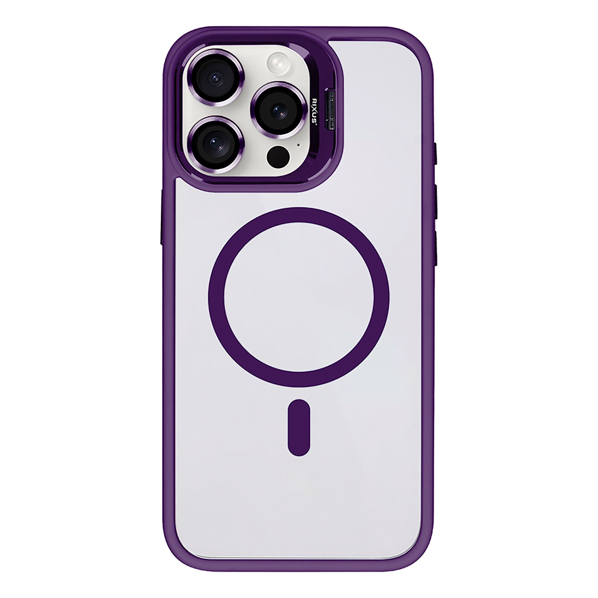 Rixus Classic 03 Case With MagSafe Compatible For Apple iPhone 13 Pro Deep Purple