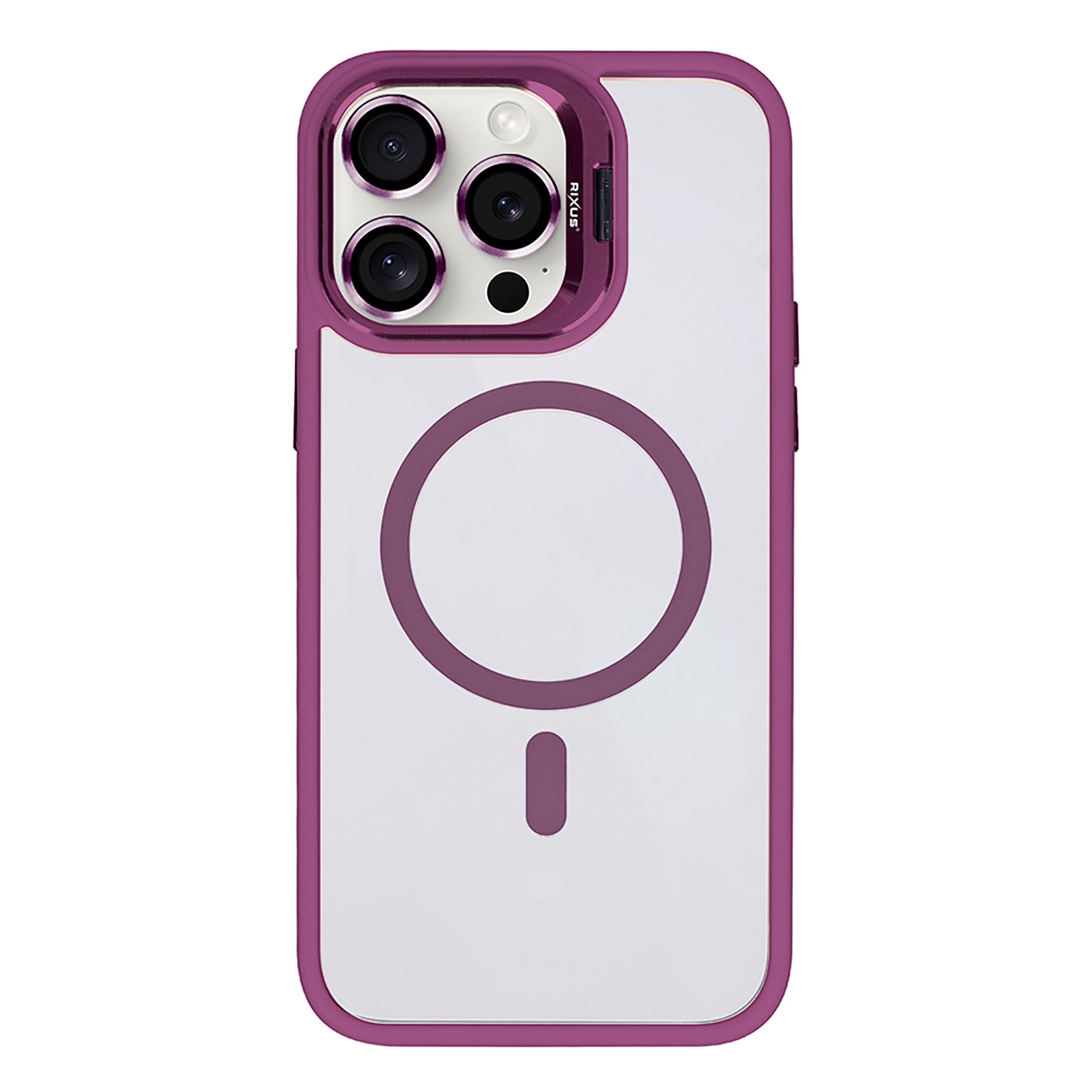 Rixus Classic 03 Case With MagSafe Compatible For Apple iPhone 13 Pro Dark Pink