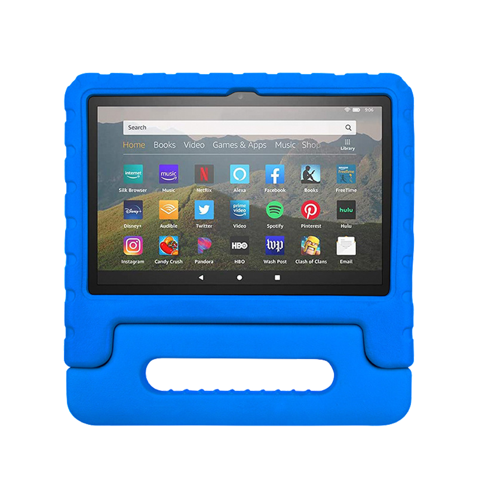 Rixus RXTC06 Tablet Kids Case For Apple iPad Air 1 9.7 inch, iPad 5, iPad 2 9.7 inch, iPad 6, iPad Pro 9.7 inch, iPad 7 Blue