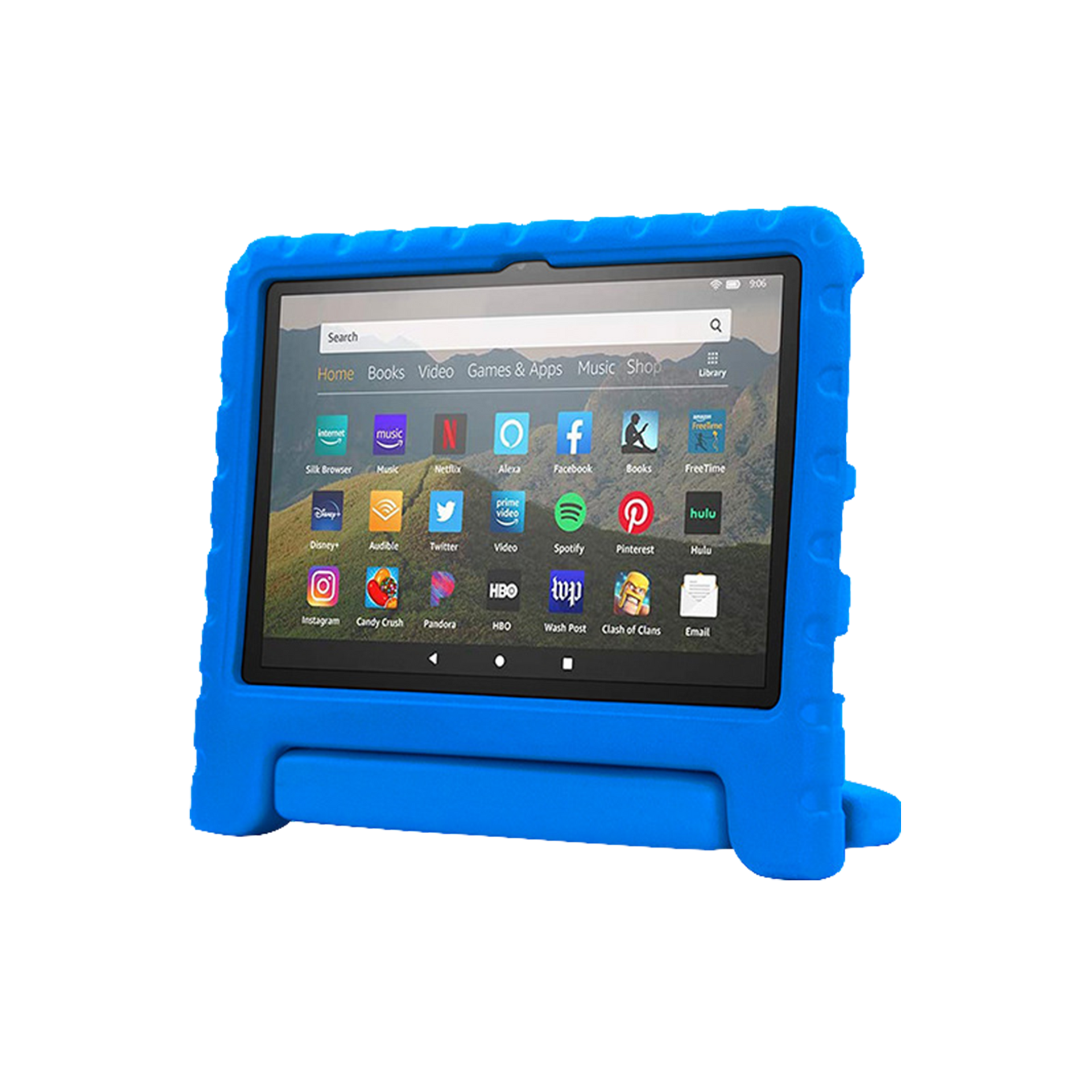 Rixus RXTC06 Tablet Kids Case For Apple iPad Air 1 9.7 inch, iPad 5, iPad 2 9.7 inch, iPad 6, iPad Pro 9.7 inch, iPad 7 Blue