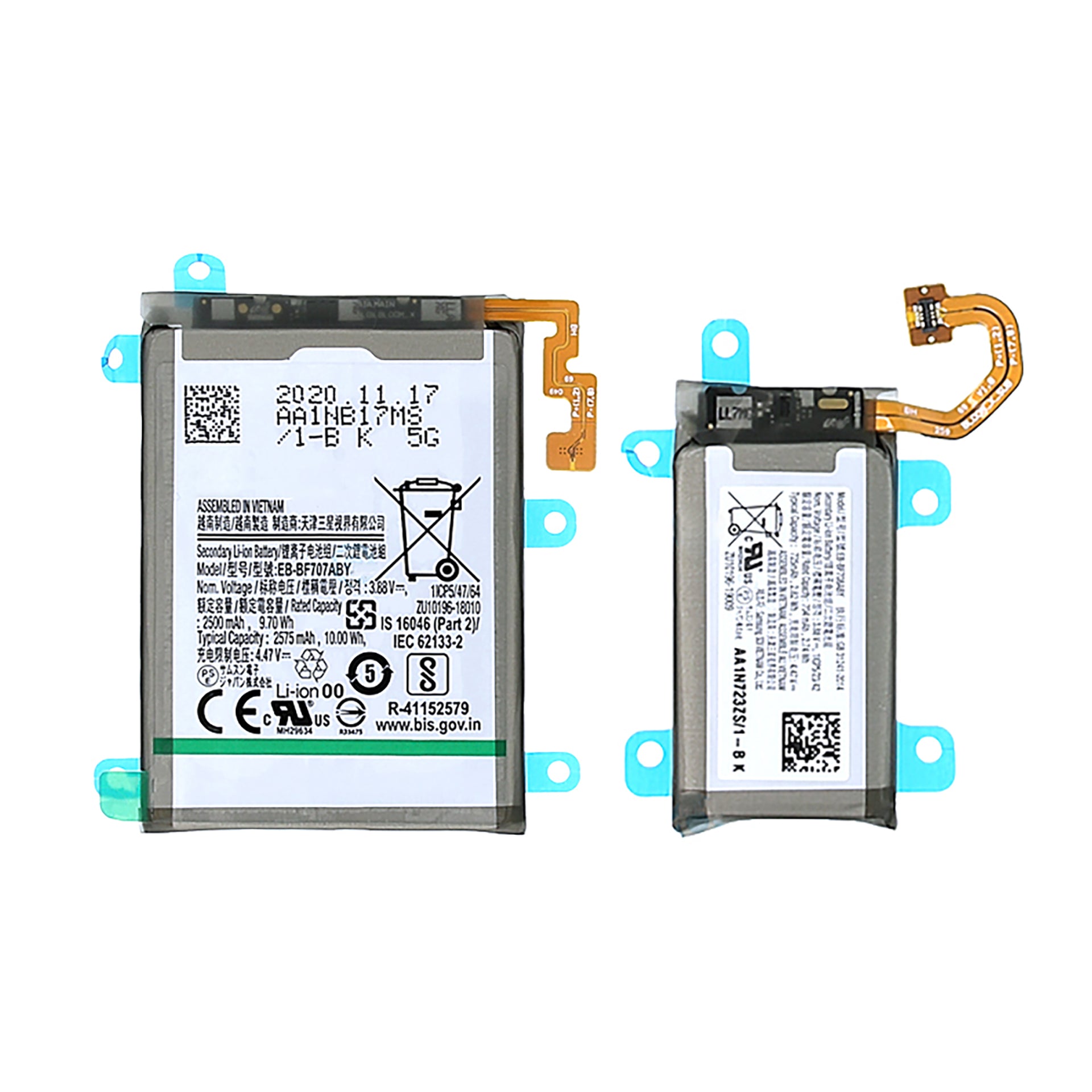 Samsung Galaxy Z Flip 5G F707B Main And Sub Battery Set EB-BF707ABY OEM
