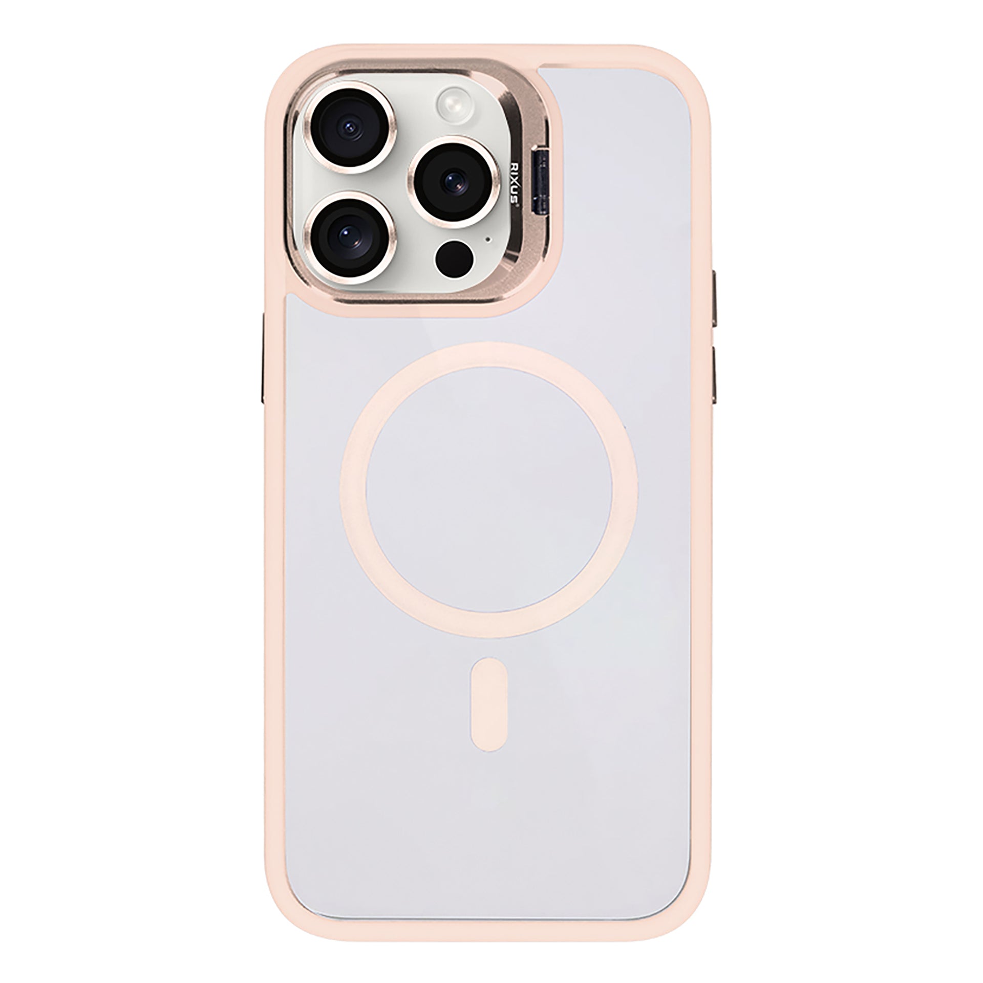 Rixus Classic 03 Case With MagSafe Compatible For Apple iPhone 13 Pro Max Light Pink