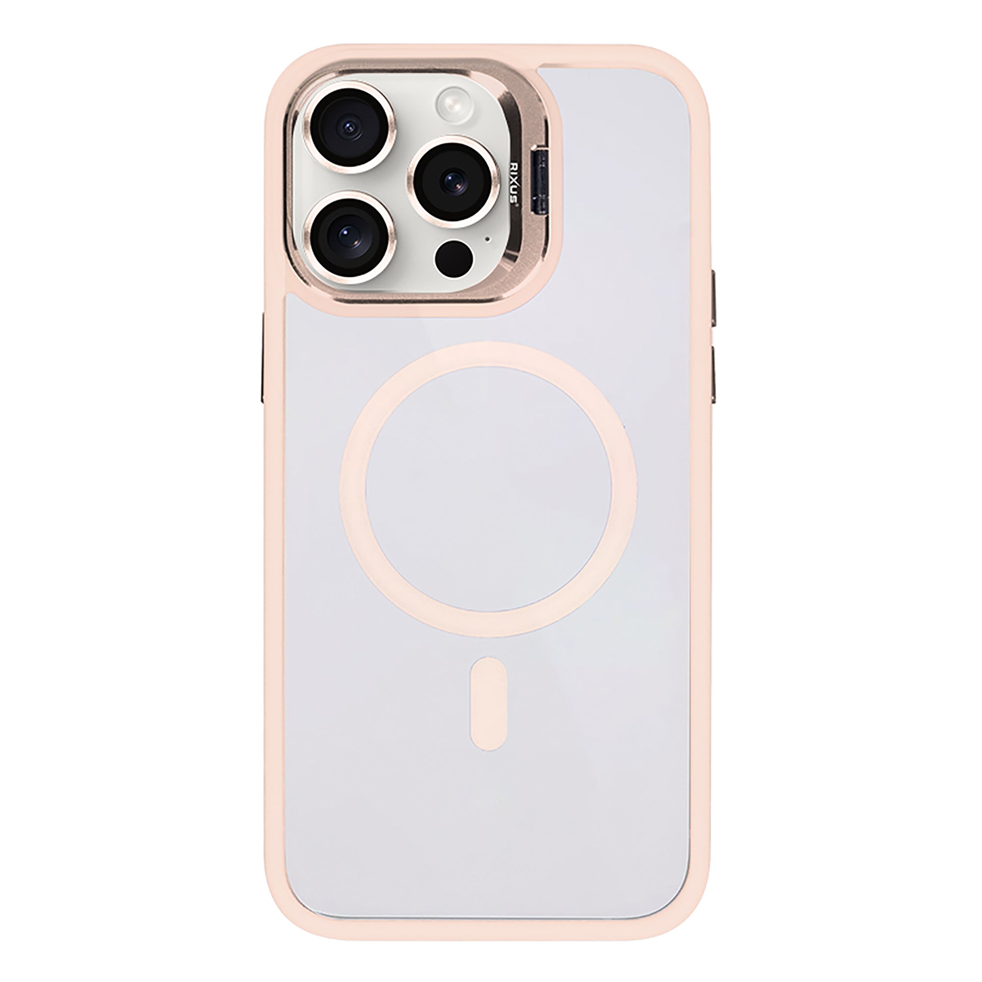 Rixus Classic 03 Case With MagSafe Compatible For Apple iPhone 13 Pro Max Light Pink