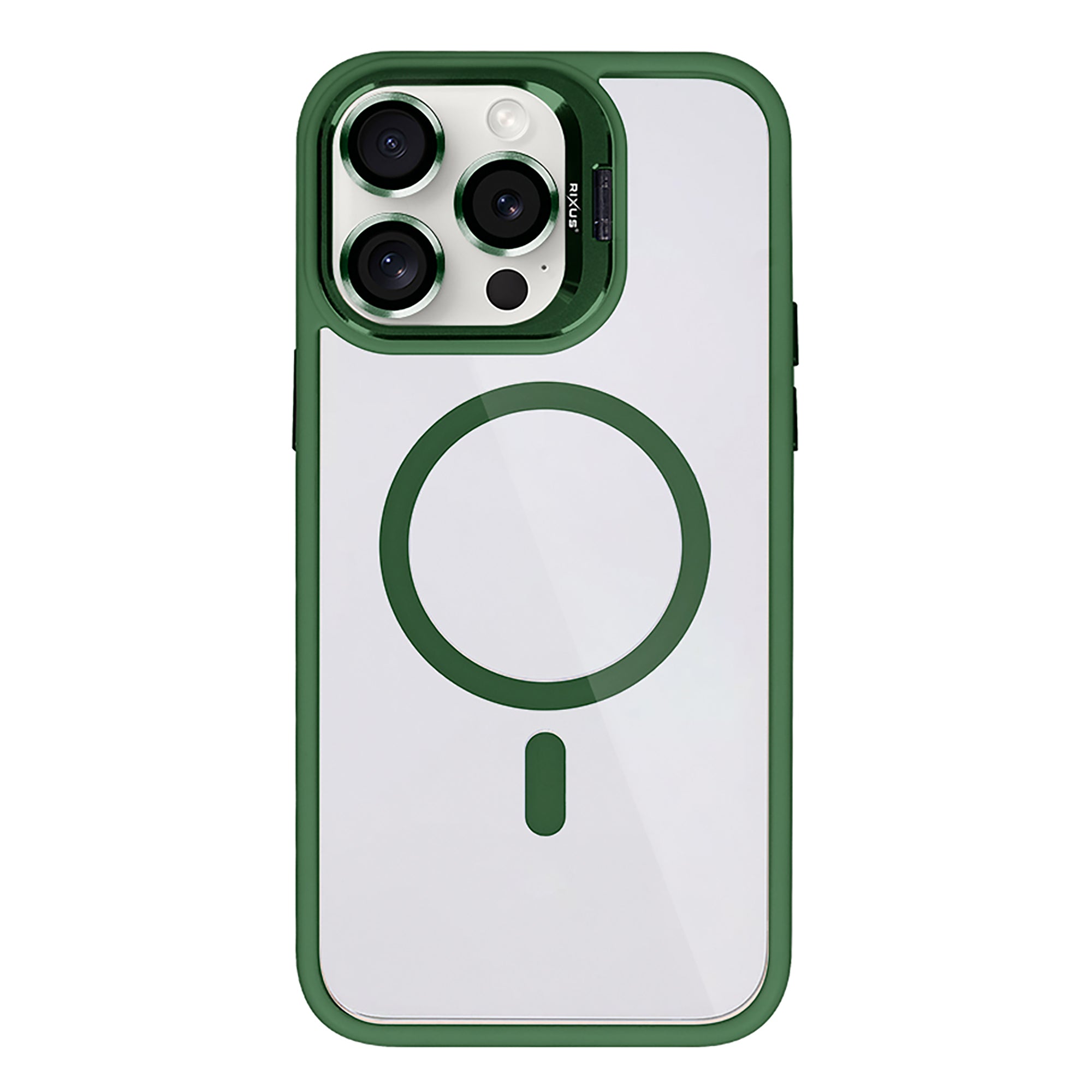 Rixus Classic 03 Case With MagSafe Compatible For Apple iPhone 13 Pro Max Dark Green