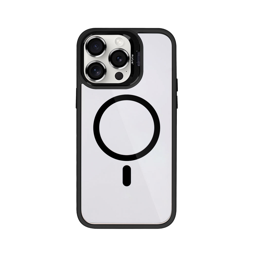 Rixus Classic 03 Case With MagSafe Compatible For Apple iPhone 12, 12 Pro Black
