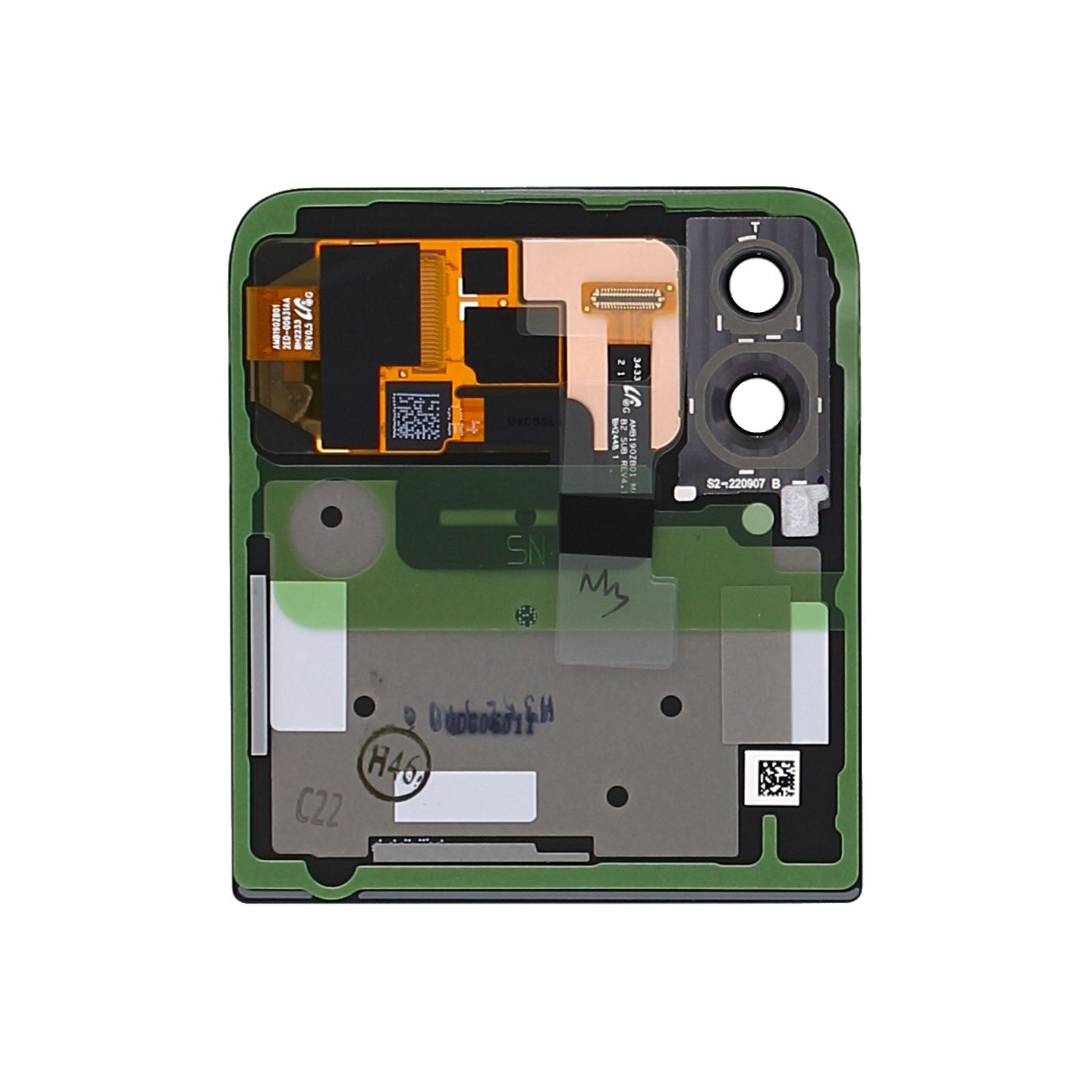 Samsung Galaxy Z Flip4 5G F721B Sub Display And Digitizer With Frame Graphite Service Pack