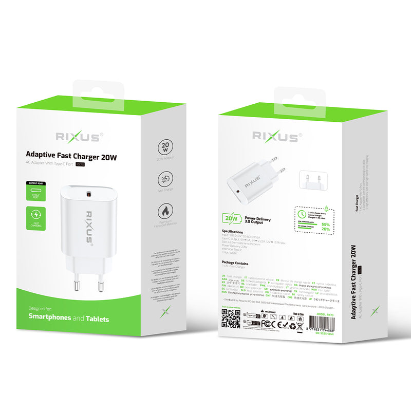 Rixus RX73 Adaptive Fast Charger 20W