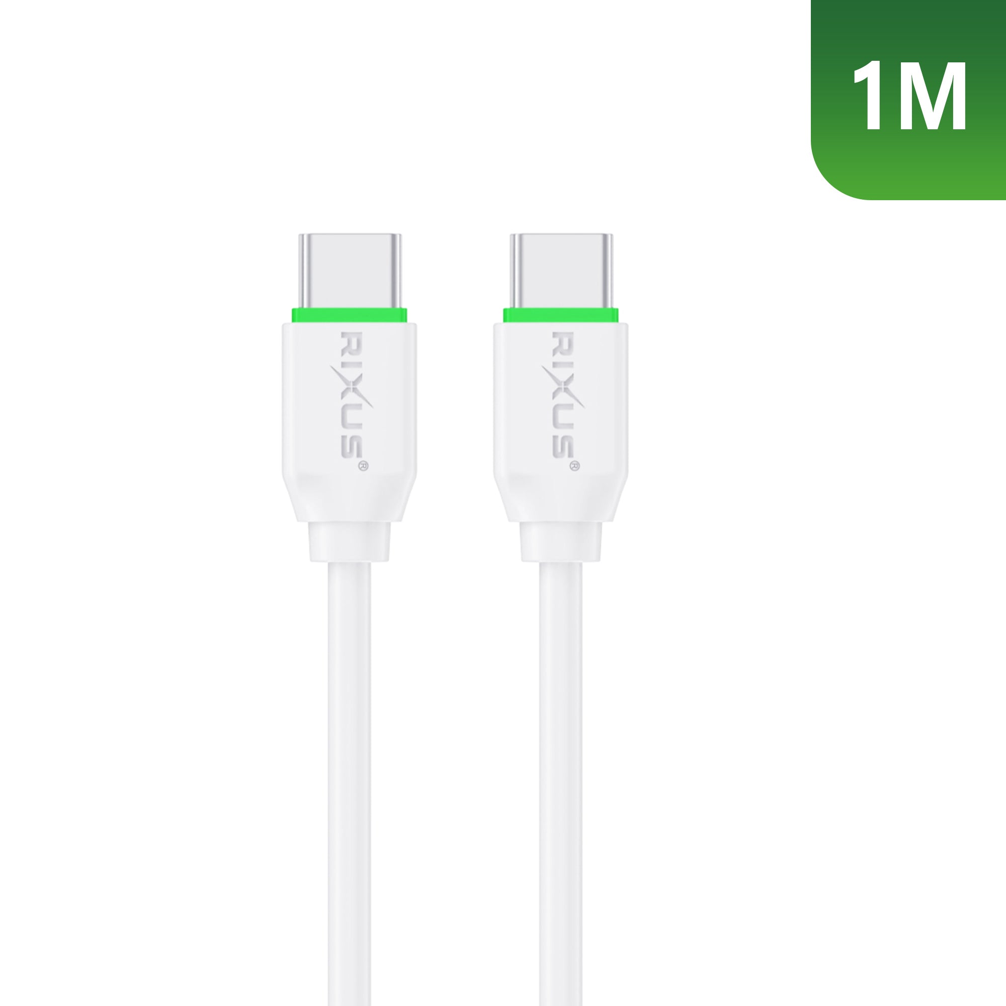 Rixus RX2015 Data Sync And Fast Charge Cable USB-C to USB-C 1m