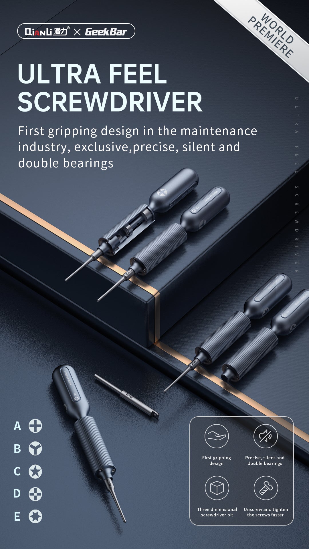 QIANLI Henry Philips 3D Ultra Feel Screwdriver Set