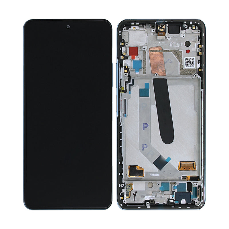 Xiaomi Mi 11x, Mi 11x Pro, Mi 11i Display And Digitizer With Frame Celestial Silver OEM