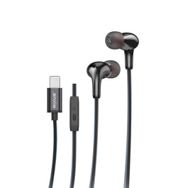 Rixus RXHD27L Stereo In-Ear Lightning Connector Wired Earphone Black