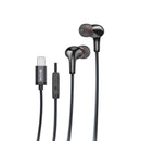 Rixus RXHD27L Stereo In-Ear Lightning Wired Earphone Black