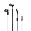 Rixus RXHD27C Stereo In-Ear USB-C Wired Earphone Black