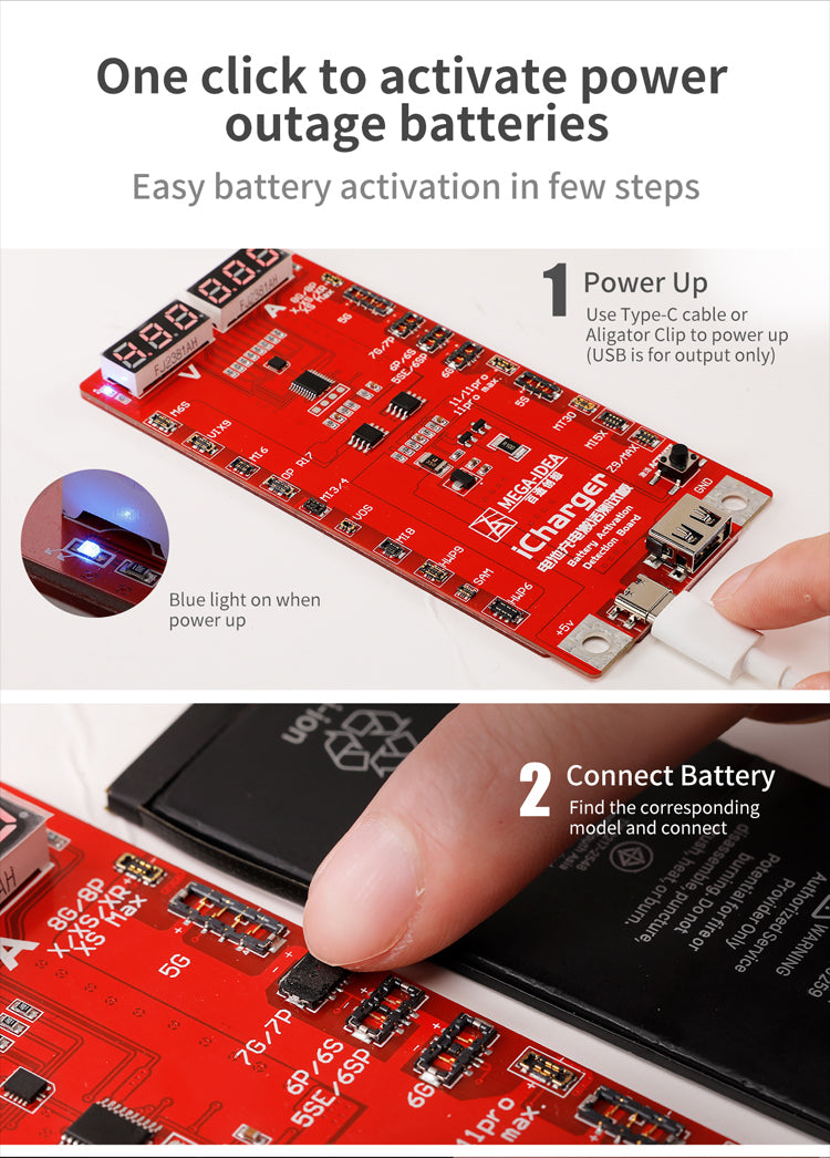 Qianli MEGA-IDEA iCharger 3.0 Battery Charge Activation Test Board