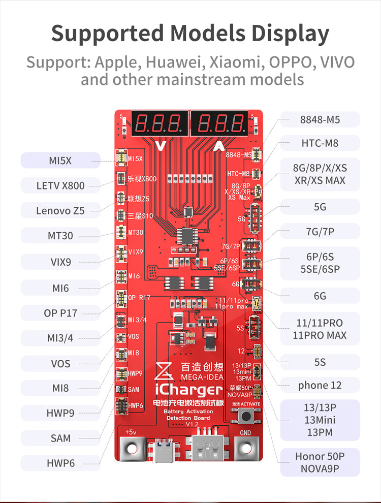 Qianli MEGA-IDEA iCharger 3.0 Battery Charge Activation Test Board