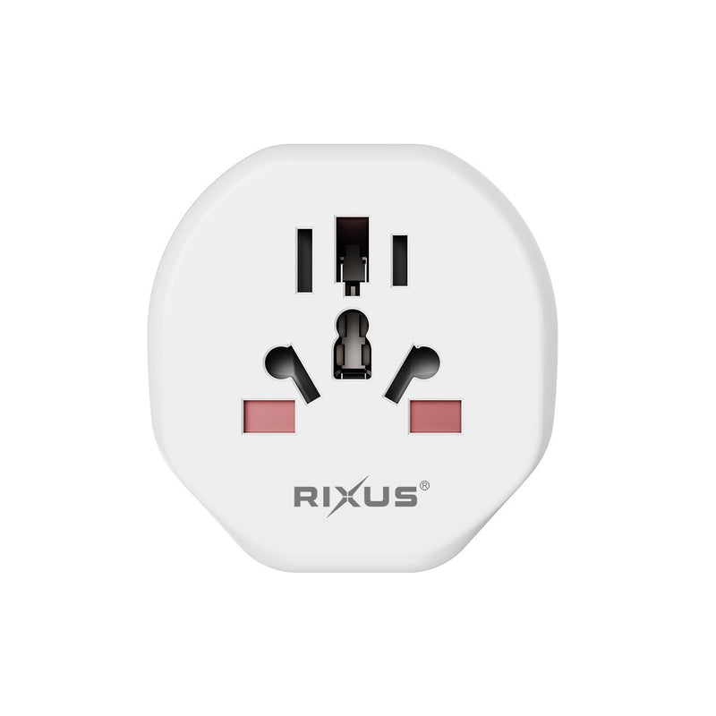 Rixus RXHC27 EU Travel Power Adapter White