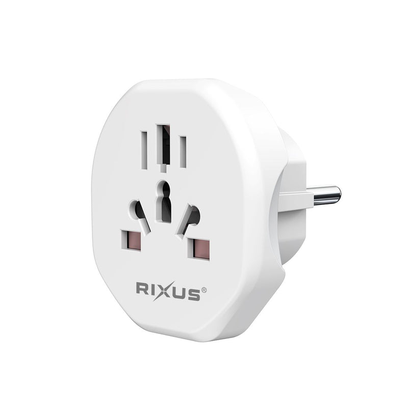 Rixus RXHC27 EU Travel Power Adapter White