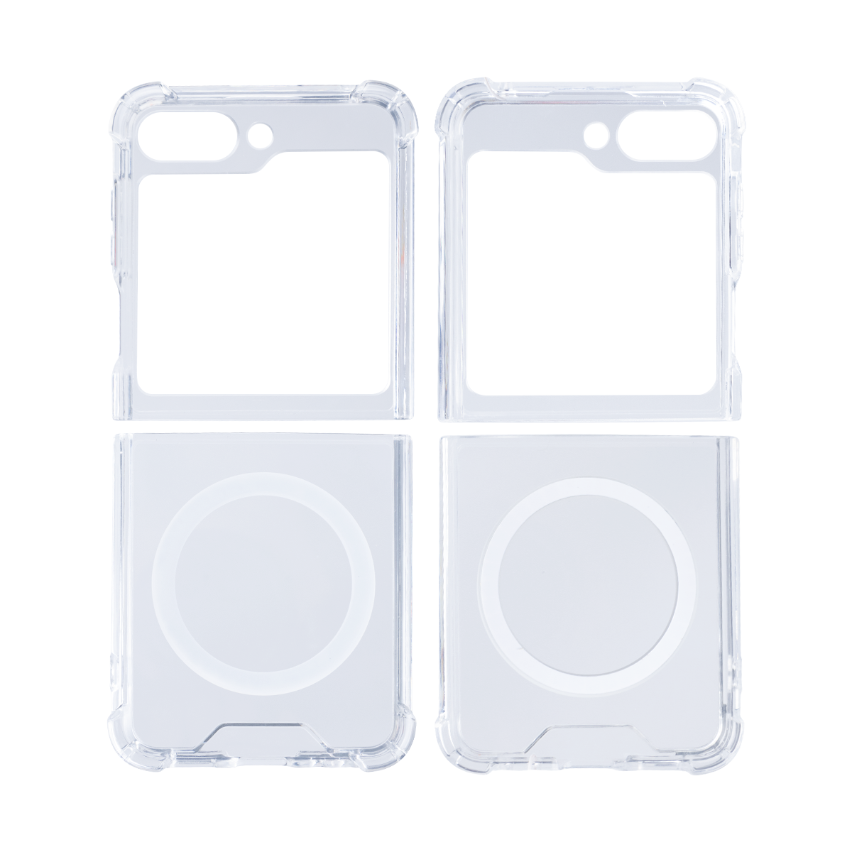 Rixus Clear Case With MagSafe Compatible For Samsung Galaxy Z Flip5