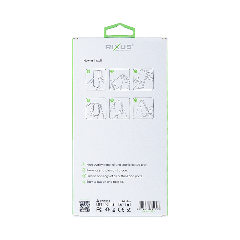 Rixus For Samsung Galaxy Z Flip5 Magnetic Clear Case TPU White