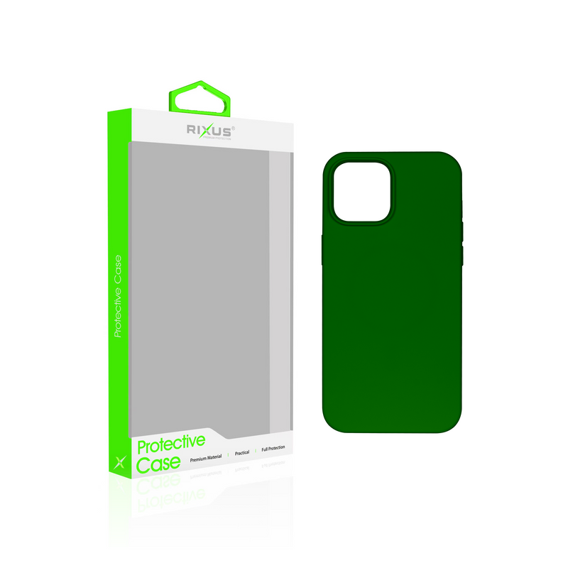 Rixus For iPhone 15 Soft TPU Phone Case Dark Green