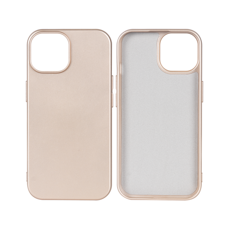 Rixus For iPhone 15 Soft TPU Phone Case Gold