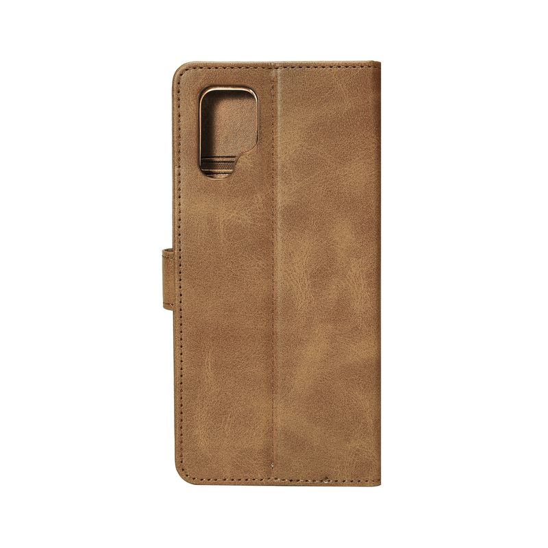 Rixus Bookcase For Samsung Galaxy S23 Ultra Light Brown