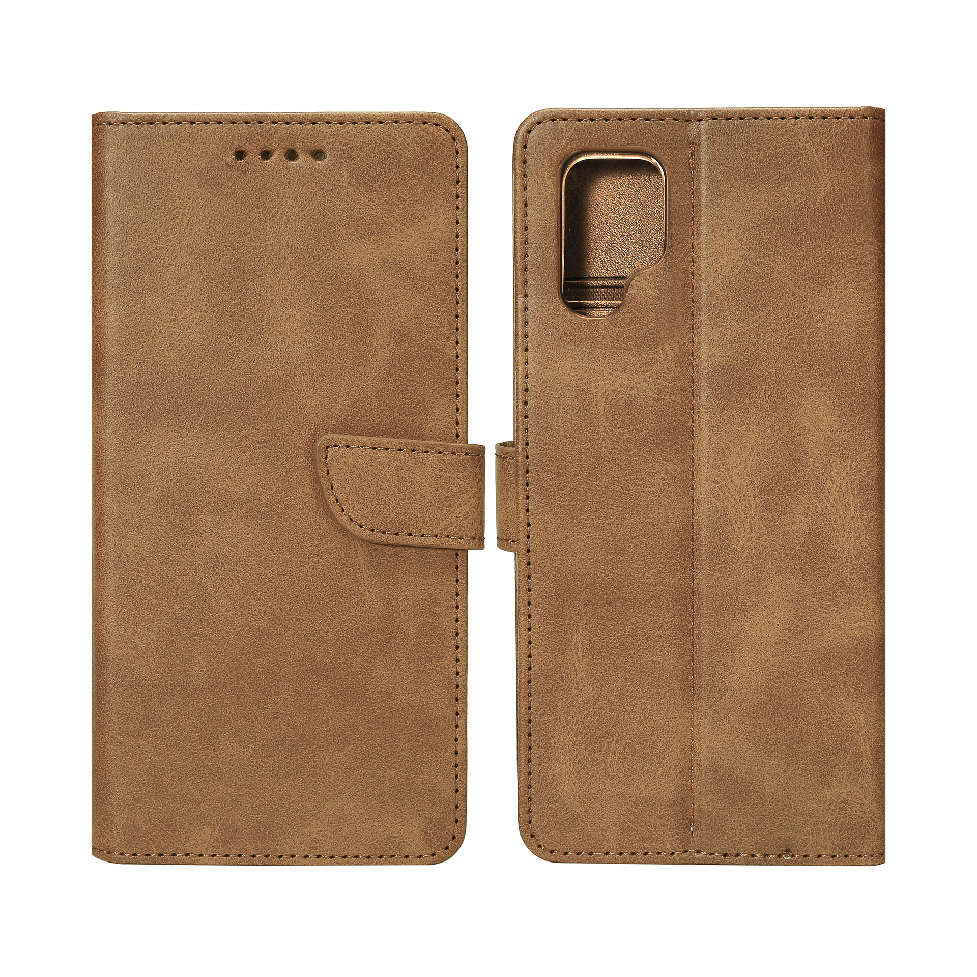 Rixus Bookcase For Samsung Galaxy S23 Ultra Light Brown
