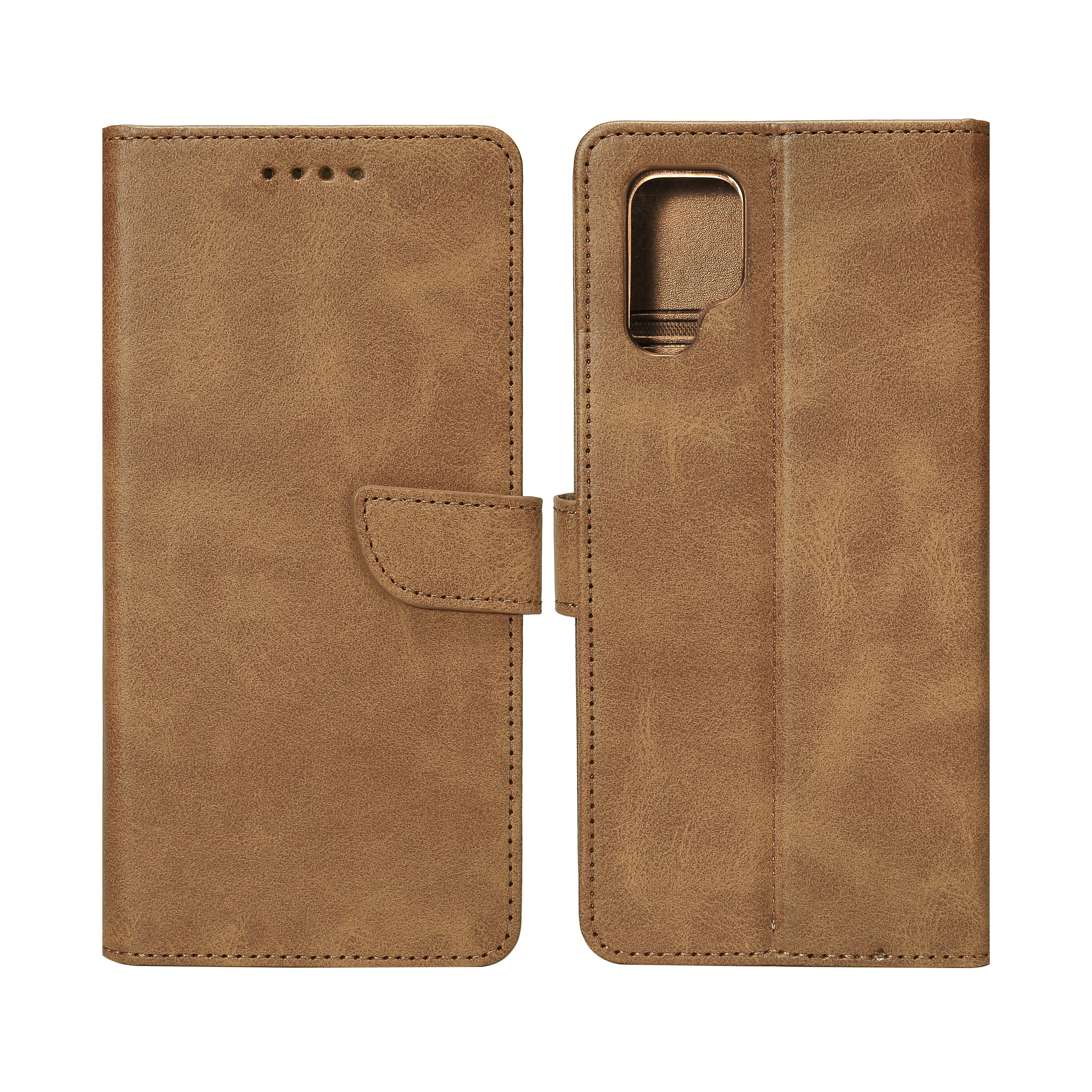 Rixus Bookcase For Samsung Galaxy S23 Ultra Light Brown