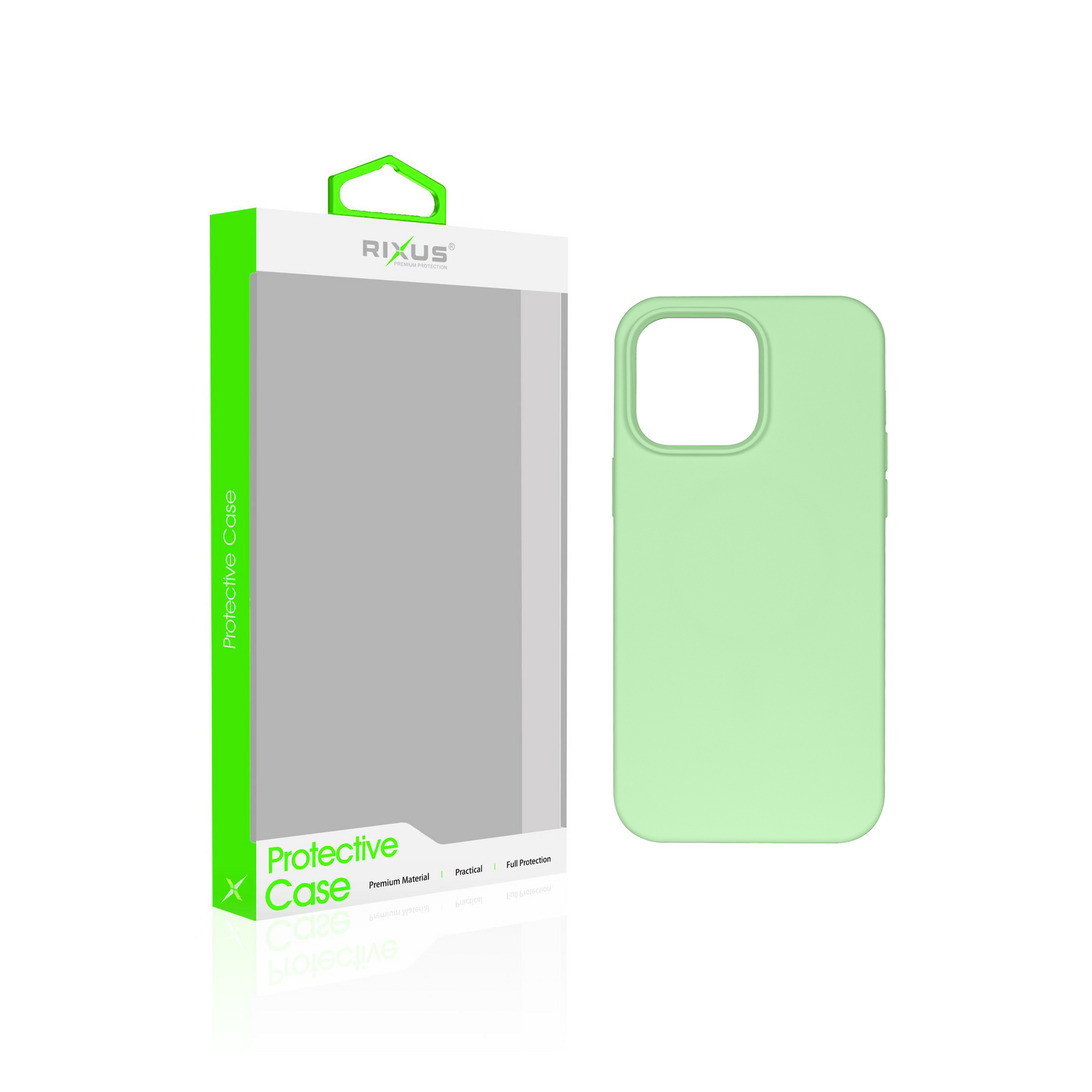 Rixus Soft TPU Phone Case For Apple iPhone 15 Pro Max Matcha Green
