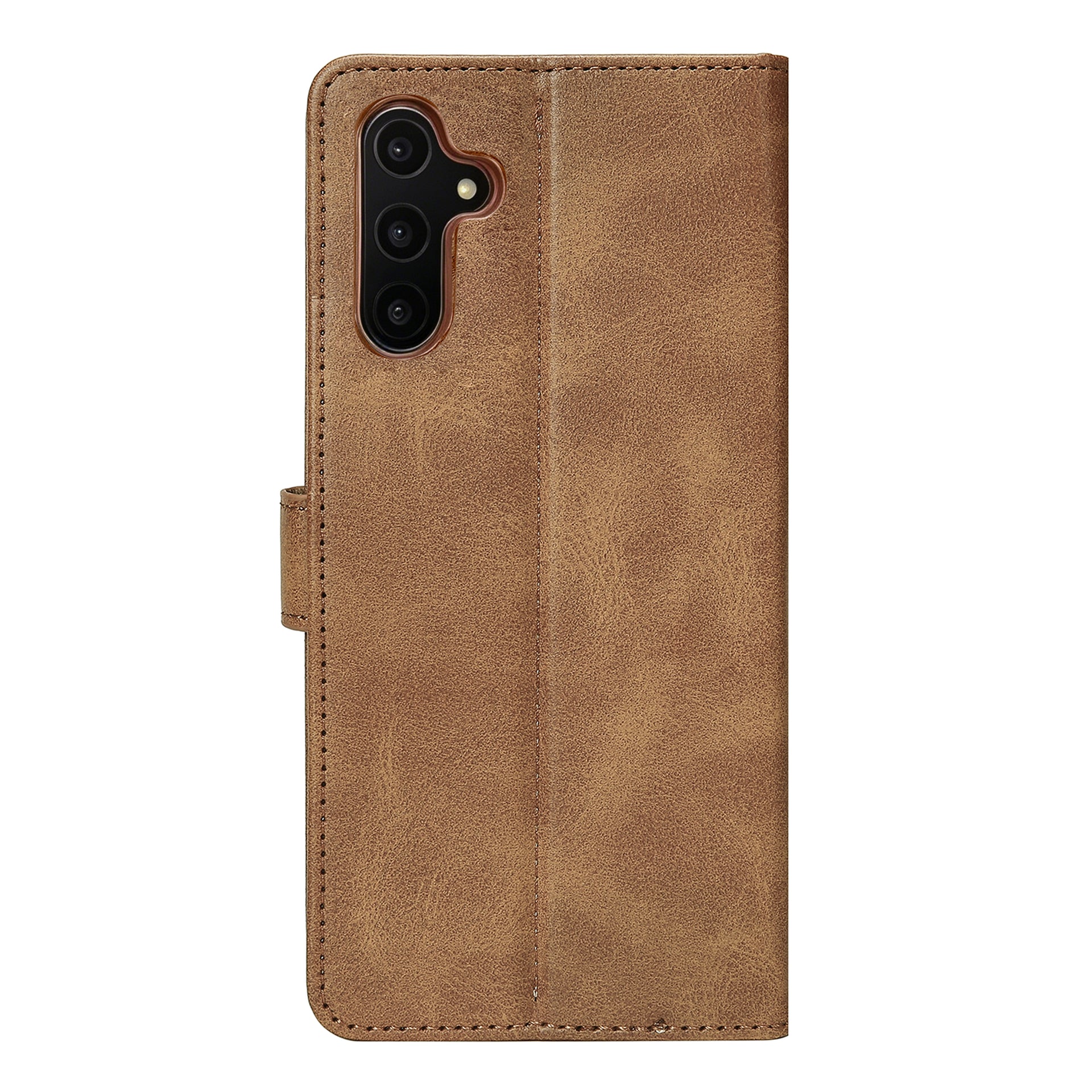 Rixus Bookcase For Samsung Galaxy A34 5G Light Brown