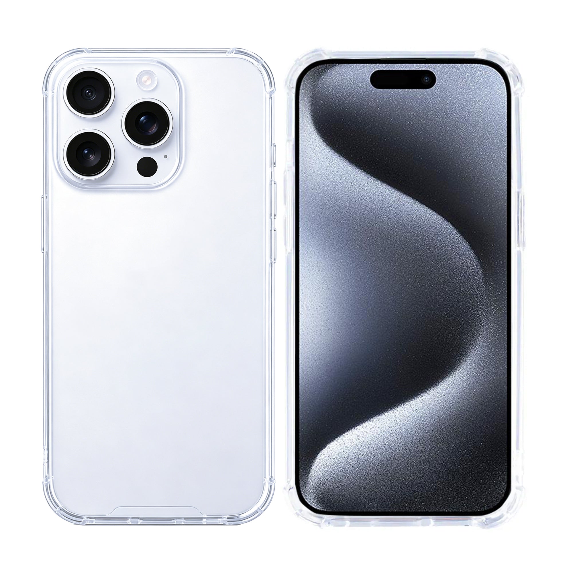 Rixus Anti-Burst Case For Apple iPhone 15 Pro Transparent