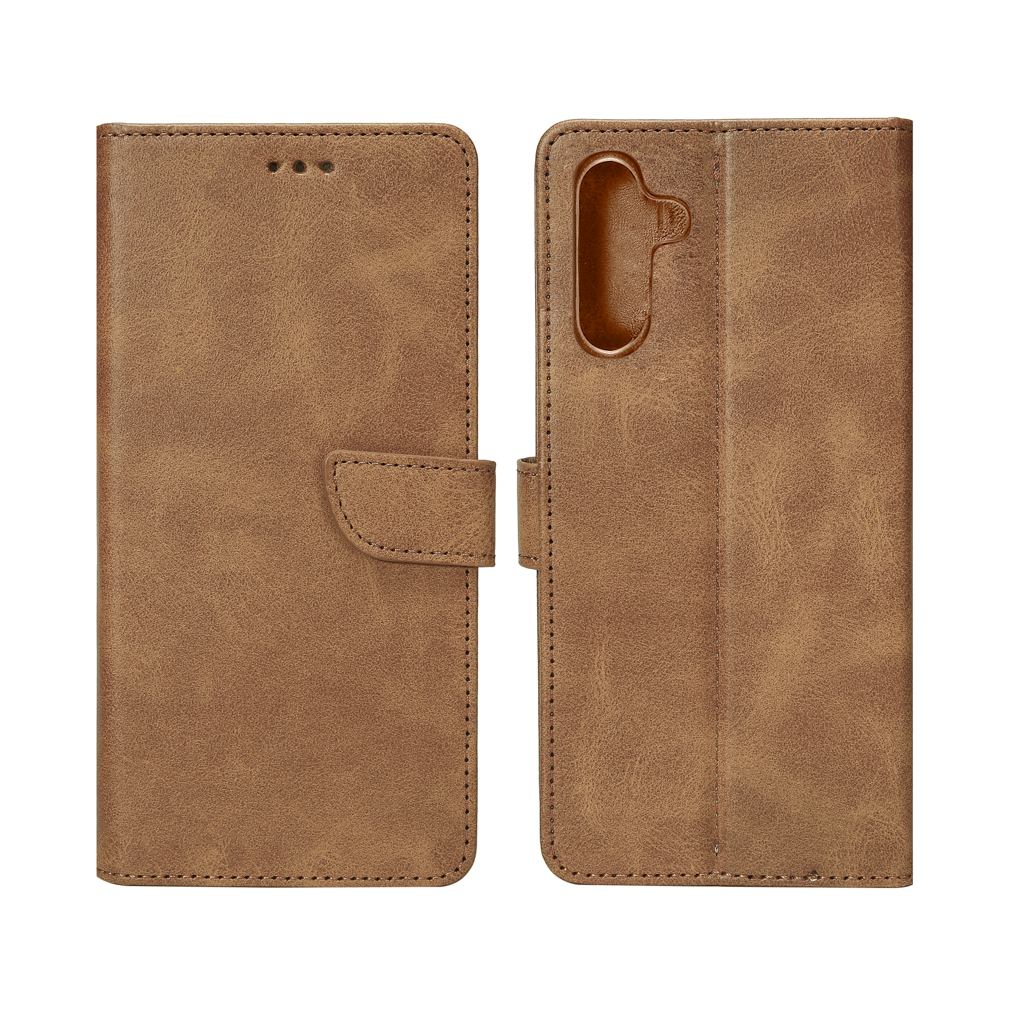 Rixus Bookcase For Samsung Galaxy S23 Light Brown